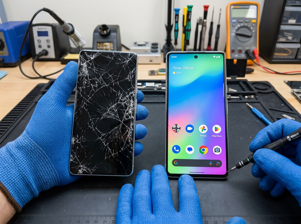 Screen Replacement Before and After