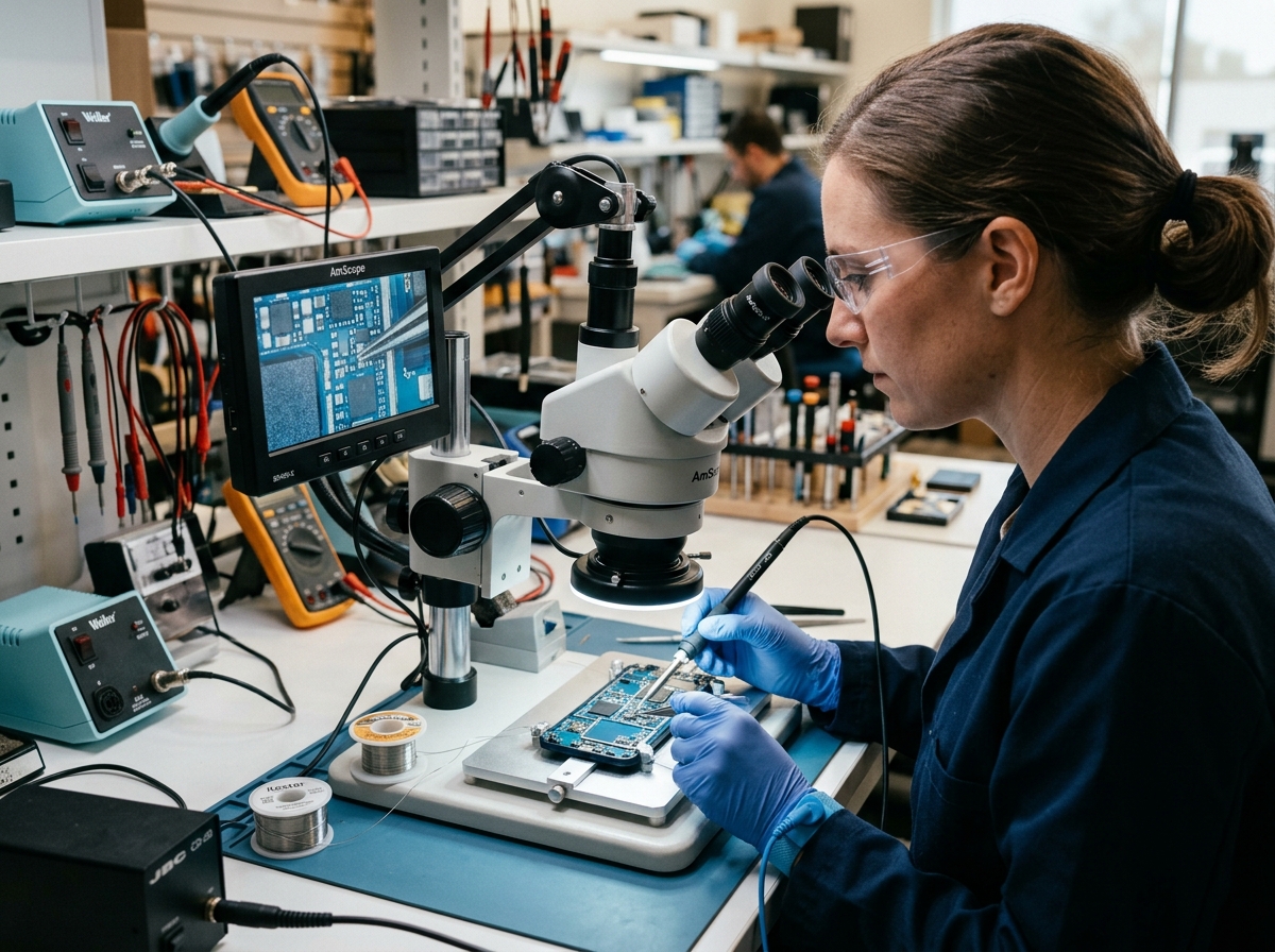 Microscope Chip Level Soldering